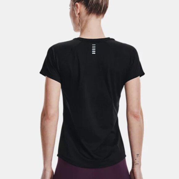 Under Armour Women's Medium UA CoolSwitch Run Short Sleeve Black 1363262 - Picture 4 of 12